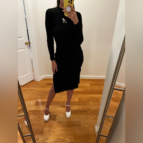 Kangol & H&M Ribbed Bodycon Dress Long Sleeve - Picture 2 of 7